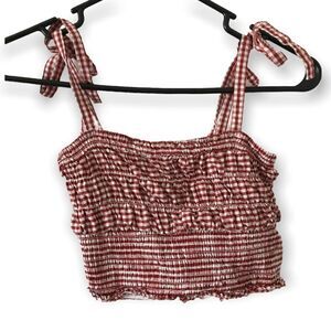 3/$15 forever 21 smock crop top with tied straps